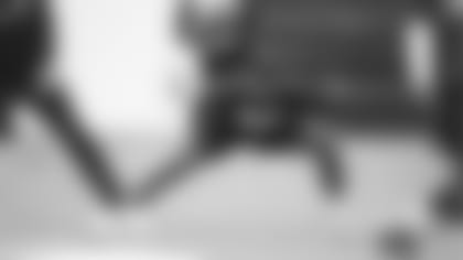 Patriots wide receiver DeVante Parker works with trainers during the start of New England's offseason workout program.