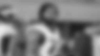 Philadelphia Eagles defensive end Michael Bennett warms up before an NFL football game against the Los Angeles Rams Sunday, Dec. 16, 2018, in Los Angeles. (AP Photo/Jae C. Hong)