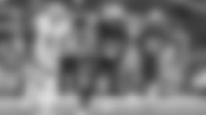 Patriots safety Kyle Dugger (23) intercepts a pass during New England's game against Dallas Cowboys on October 17, 2021.