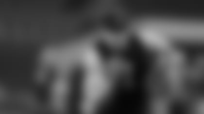 Dalton Keene runs a drill at the NFL football scouting combine in Indianapolis, Thursday, Feb. 27, 2020. (AP Photo/Michael Conroy)