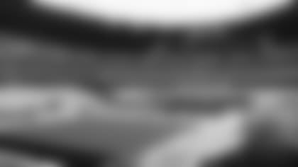 Watch as turf and video boards are installed inside Allegiant Stadium as construction progress continues.