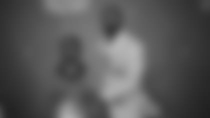 Hall of Famer Charles Woodson during the Pro Football Hall of Fame Class of 2021 Enshrinement at Tom Benson Hall of Fame Stadium, Sunday, August 8, 2021, in Canton, Ohio.