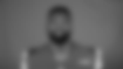 This is a 2020 photo of Michael Brockers of the Los Angeles Rams NFL football team.  This image reflects the Los Angeles Rams active roster as of August 8th, 2020 when this image was taken. (Los Angeles Rams)