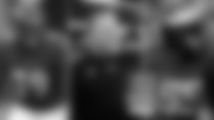 (From left to right) LT Ronnie Stanley, OC Greg Roman, OLB David Ojabo