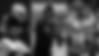 Left: OT Jaryd Jones-Smith (AP Photo/Rick Scuteri); Center: QB Kenji Bahar (Baltimore Ravens Photos/Shawn Hubard); Right: CB Kevin Toliver (AP Photo/Morry Gash)