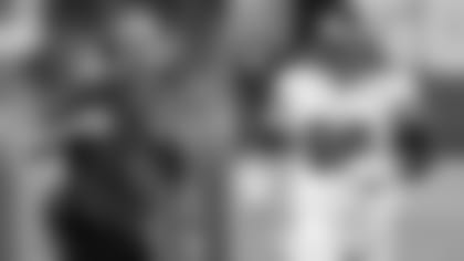 Left: Chiefs DC Steve Spagnuolo; Right: Buccaneers C Ryan Jensen