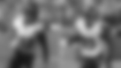 Left: RB Justice Hill; Right: RB Gus Edwards