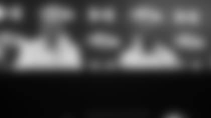 Dick Cass and Baltimore Ravens President Sashi Brown during a press conference at the Under Armor Performance Center in Owings Mills, MD.