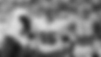 Tampa Bay Buccaneers guard Alex Cappa (65) blocks during an NFL divisional playoff football game against the Los Angeles Rams, Sunday, Jan. 23, 2022, in Tampa, Fla. The Rams defeated the Buccaneers 30-27.