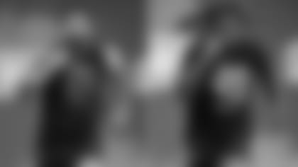 Iowa defensive end A.J. Epenesa and Colorado wide receiver Laviska Shenault Jr. run the 40-yard dash during the 2020 NFL Scouting Combine.