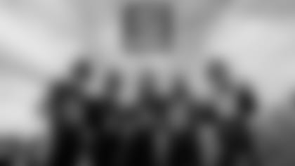 Left to right: WR Tylan Wallace, WR James Proche II, WR Marquise Brown, WR Devin Duvernay, WR Rashod Bateman