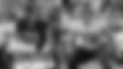 Austin Hooper and  Jack Conklin in action during an NFL game.