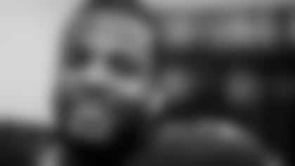 Anthony Levine smiles before an NFL game.