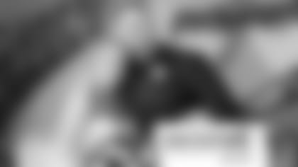 FB Patrick Ricard and his wife Hayley on their wedding day.