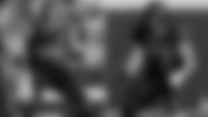 Left: Steelers T Alejandro Villanueva; Right: OSU T Teven Jenkins