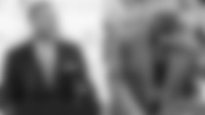 From left: Baltimore Ravens President Sashi Brown and Baltimore Ravens Executive Vice President of Player Personnel Ozzie Newsome