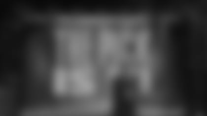 NFL Commissioner Roger Goodell addresses the crowd as the first round of the NFL football draft finishes early Friday, April 30, 2021, in Cleveland. (AP Photo/David Dermer)