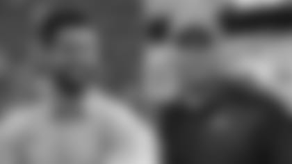 Left: Dennis Pitta; Right: Femi Ayanbadejo