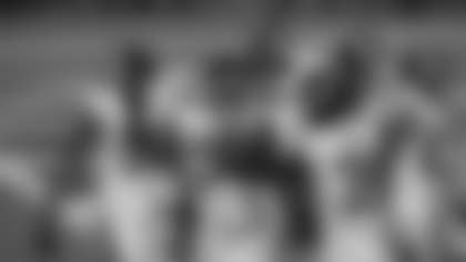 Chase Young celebrates his fumble recovery returned for a touchdown against the San Francisco 49ers on Dec. 13, 2020. (Riley Trujillo/NFL)