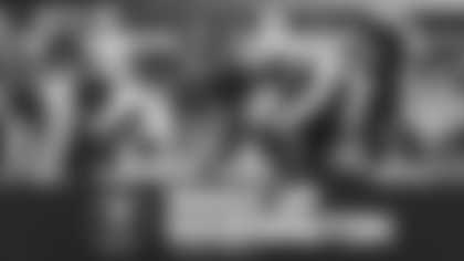 Montez Sweat prepares to run a play during the Washington Football Team's Week 16 game against the Dallas Cowboys. (Emilee Fails/Washington Football Team)