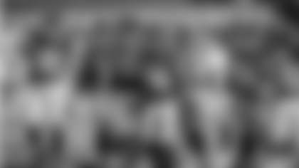 The Washington Football Team's defense huddles together before the New York Giants run a play on Nov. 10, 2020. (Elijah Walter Griffin Sr./Washington Football Team)