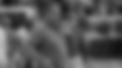 Miami Dolphins running backs coach Eric Studesville before an NFL football game against the Las Vegas Raiders, Sunday, Sept. 26, 2021, in Las Vegas. (AP Photo/David Becker)