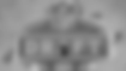 A detail view of the NFL Draft stage on Wednesday, April 26, 2023 in Kansas City, MO. (AP Photo/Adam Hunger)