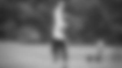 Terry McLaurin makes a catch during the Washington Football Team's practice on Oct. 6, 2021. (Emilee Fails/Washington Football Team)