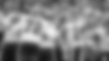 The Washington Football Team's offense huddles together before running play against the Buffalo Bills on Sept. 26, 2021. (Emilee Fails/Washington Football Team)