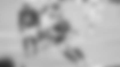 Defensive end Chase Young hits quarterback Joe Burrow and knocks the ball loose in the Washington Football Team's game against the Cincinnati Bengals on Nov. 22, 2020. (Alexander Jonesi/Washington Football Team)