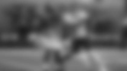 Defensive end Chase Young pressures quarterback Daniel Jones during the Washington Football Team's game against the New York Giants on Oct. 18, 2020. (Courtney Rivera/Washington Football Team)