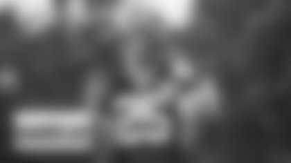 Benjamin St-Juste poses for the camara during the Washington Football Team's OTAs. (Emilee Fails/Washington Football Team)