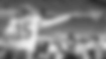 Kansas City Chiefs Quarterback Patrick Mahomes (15) celebrates against the Baltimore Ravens in an NFL football game, Monday September 28, 2020 in Baltimore. (Steve Sanders/Kansas City Chiefs via AP)