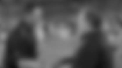 Washington Football Team head coach Ron Rivera, left, shakes hands with New England Patriots head coach Bill Belichick, right, after a preseason NFL football game in Charlotte, N.C., Friday, Aug. 28, 2015. The Patriots won 17-16. (AP Photo/Bob Leverone)