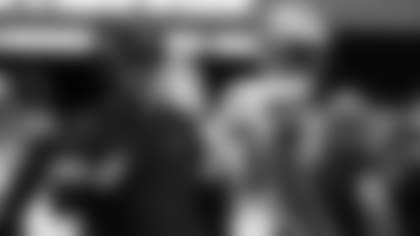 Take a look at offensive line coach Dan Roushar in action as we highlight the New Orleans Saints coaching staff on the sidelines.