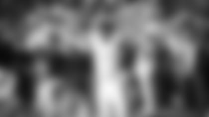 New Orleans Saints players take to the field at the 2020 National Football League Pro Bowl.