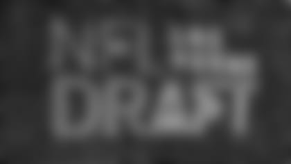 General view of the draft stage during the 2022 NFL Draft on Thursday, April 28, 2022 in Las Vegas. (Ben Liebenberg/NFL)