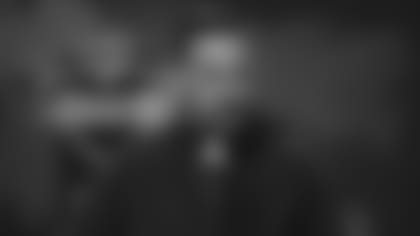 San Francisco 49ers head coach Kyle Shanahan speaks to the media during the 2020 NFL Scouting Combine, Tuesday, Feb. 25, 2020 in Indianapolis. (Aaron Doster/NFL)