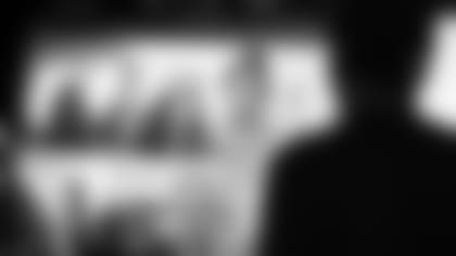 Seahawks players and coaches chat with women veterans of Task Force 12 prior to taking on the Cardinals on November 21, 2021 at Lumen Field.