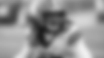 Syracuse's Lakiem Williams (46) warms up prior to the start of an NCAA college football game against Duke in Durham, N.C., Saturday, Nov. 16, 2019. (AP Photo/Ben McKeown)