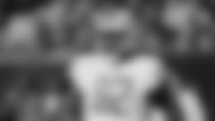 Detroit Lions defensive tackle P.J. Johnson (92) warms up before an NFL preseason football game against the Houston Texans Saturday, Aug. 17, 2019, in Houston. (AP Photo/Michael Wyke)