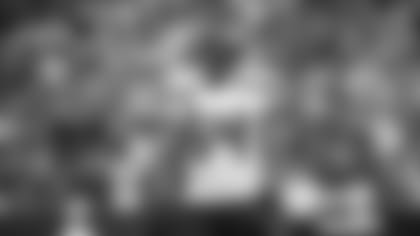 Seahawks defensive captain Bobby Wagner celebrates a tackle for loss.