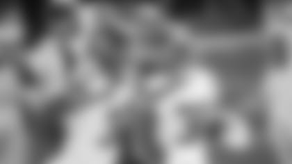 Seahawks running backs Chris Carson and Carlos Hyde smile after Hyde’s fourth quarter touchdown run.