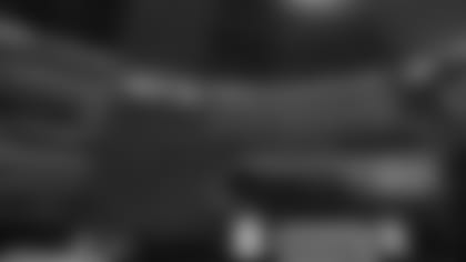 Seattle Seahawks banner ahead of the 2018 NFL Draft on Wednesday, April 25, 2018 in Arlington, Texas. (Perry Knotts/NFL)