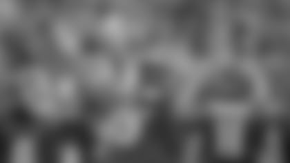 Florida defensive lineman Antonio Valentino motions to fans to cheer louder during the second half of an NCAA college football game against Florida, Saturday, Sept. 18, 2021, in Gainesville, Fla. (AP Photo/John Raoux)