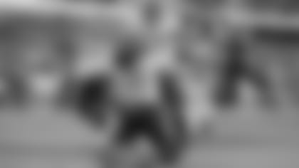 Tennessee Titans' Dennis Kelly (71) celebrates after catching a touchdown pass during the first half of the NFL AFC Championship football game against the Kansas City Chiefs Sunday, Jan. 19, 2020, in Kansas City, MO. (AP Photo/Jeff Roberson)