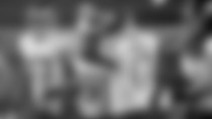 Tennessee Titans tight end MyCole Pruitt (85) celebrates his touchdown with quarterback Ryan Tannehill (17) during the first half of an NFL football game against the Denver Broncos, Monday, Sept. 14, 2020, in Denver. (AP Photo/Jack Dempsey)