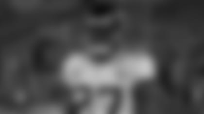 Jacksonville Jaguars running back Leonard Fournette (27) during an NFL football game against the Tennessee Titans, Thursday, Dec. 06, 2018 in Nashville,TN. (Aaron Doster via AP)