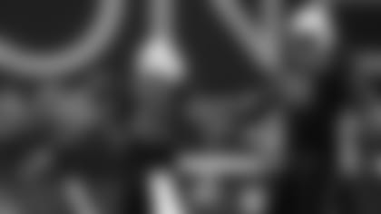 Running back Kenyan Drake (41) celebrates a touchdown with tackle D.J. Humphries during Drake's first game as a Cardinal in 2019.