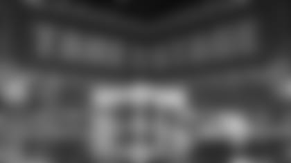 A general view of the draft stage on Day 2 during the 2021 NFL Draft, Friday, April 30, 2021 in Cleveland.